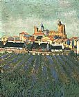 Vincent van Gogh Vue de Saintes Maries 1888 painting